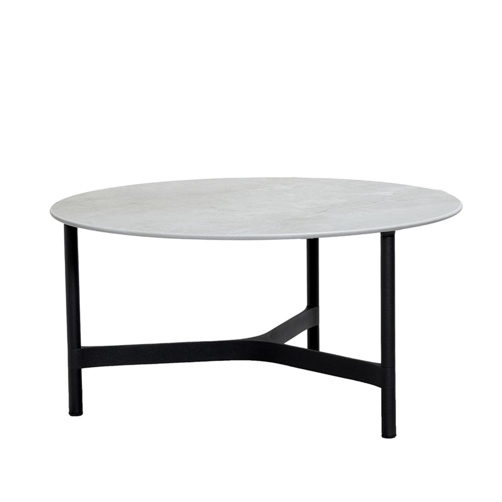 Cane-line Twist coffee table large o90 cm Fossil grey-lava grey