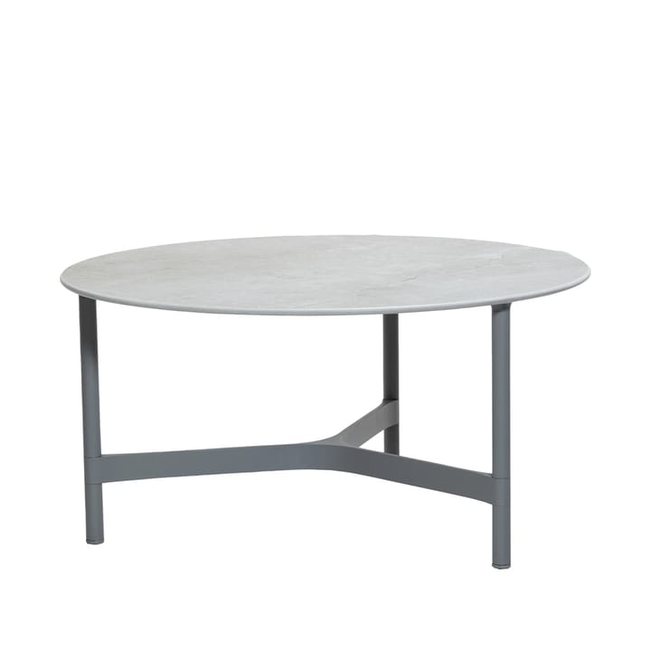 Twist coffee table large Ø90 cm - Fossil grey-light grey - Cane-line