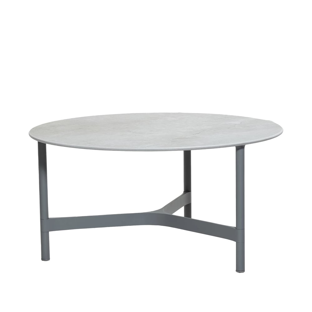 Cane-line Twist coffee table large o90 cm Fossil grey-light grey