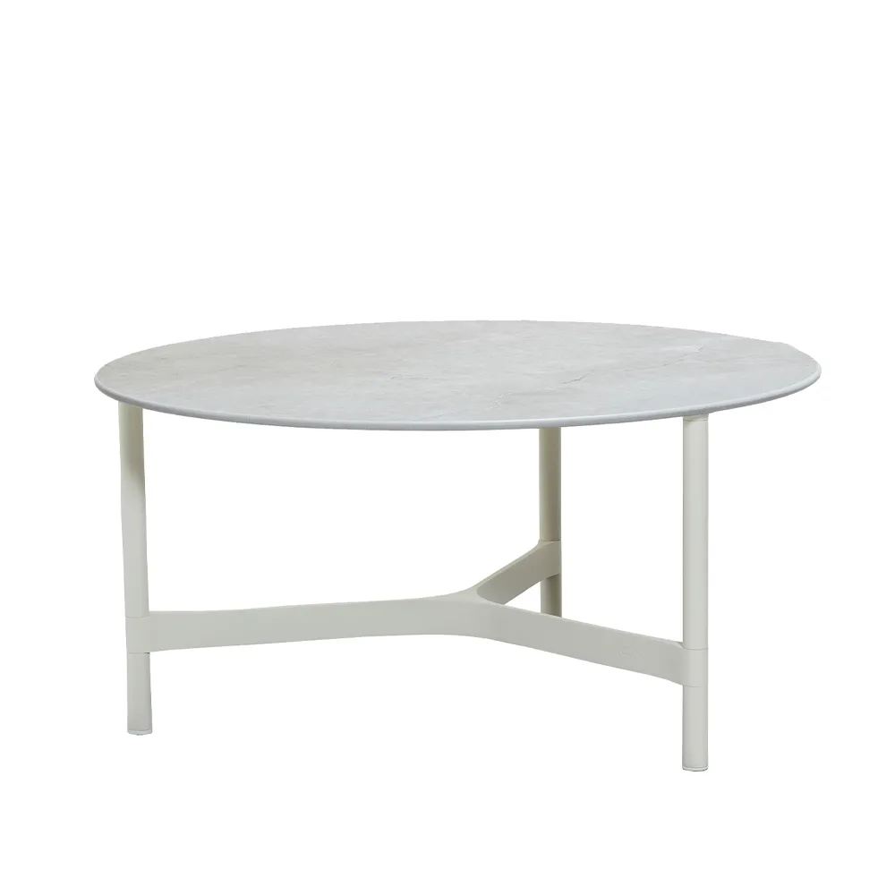 Twist coffee table large Ø90 cm, Fossil grey-white Cane-line