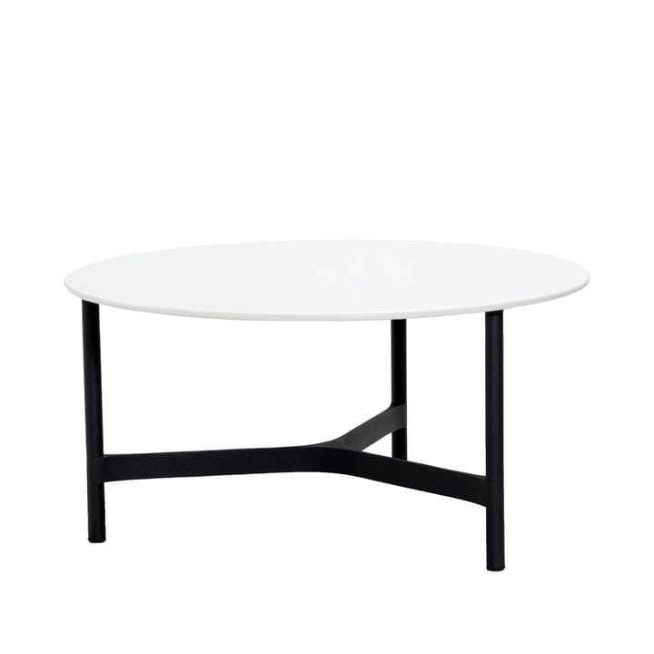 Twist coffee table large Ø90 cm - White-lava grey - Cane-line