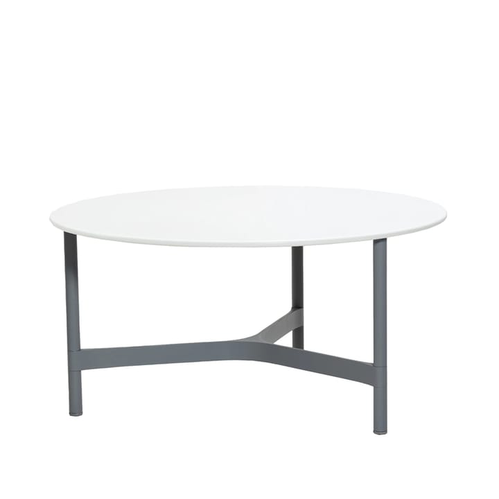 Twist coffee table large Ø90 cm - White-light grey - Cane-line