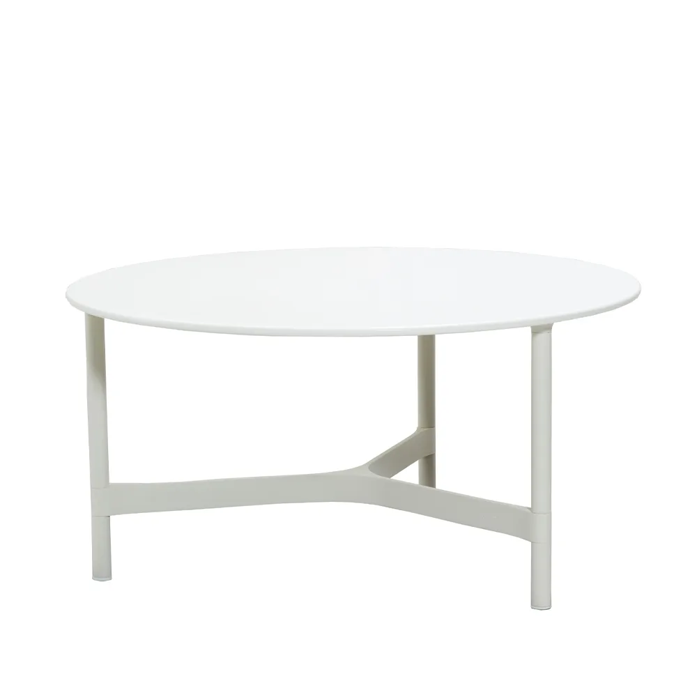 Twist coffee table large Ø90 cm, White-white Cane-line