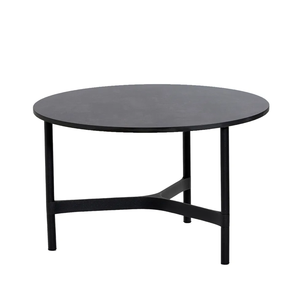 Twist coffee table medium Ø70 cm, Dark grey-lava grey Cane-line