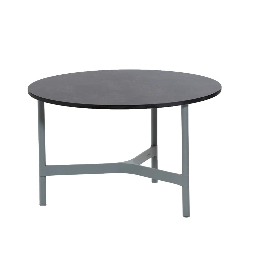 Cane-line Twist coffee table medium o70 cm Dark grey-light grey