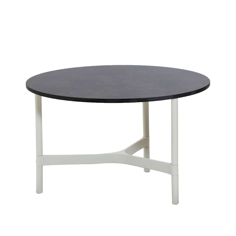 Cane-line Twist coffee table medium o70 cm Dark grey-white