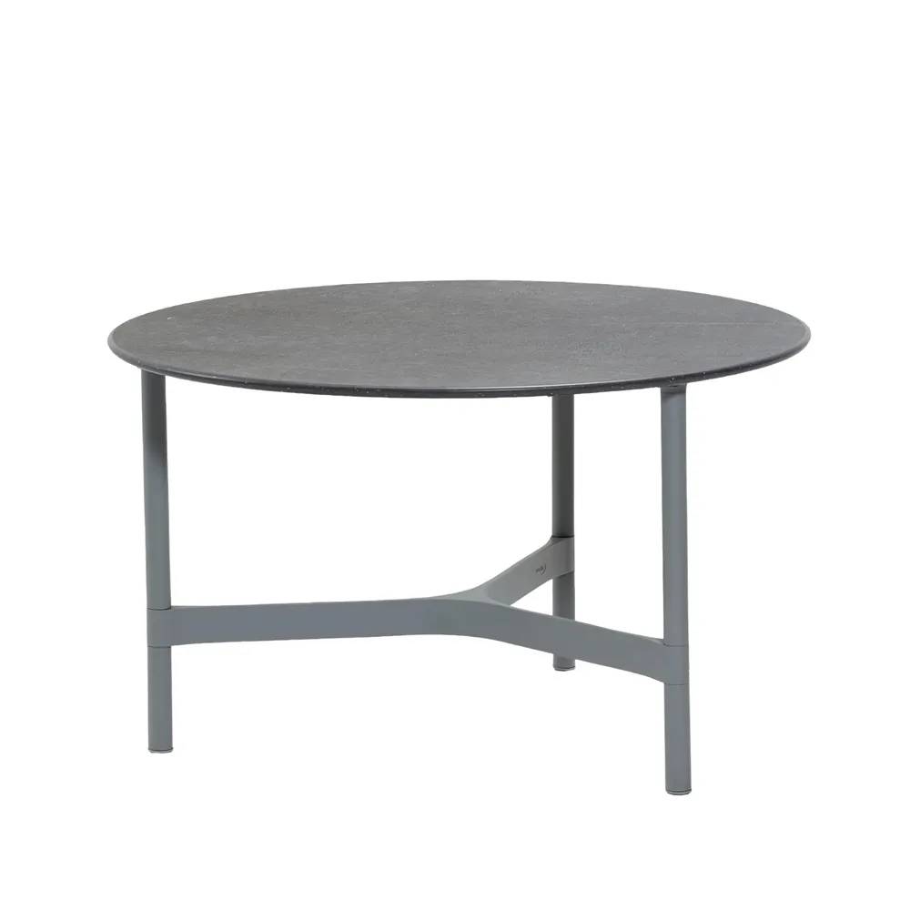 Cane-line Twist coffee table medium o70 cm Fossil black-light grey