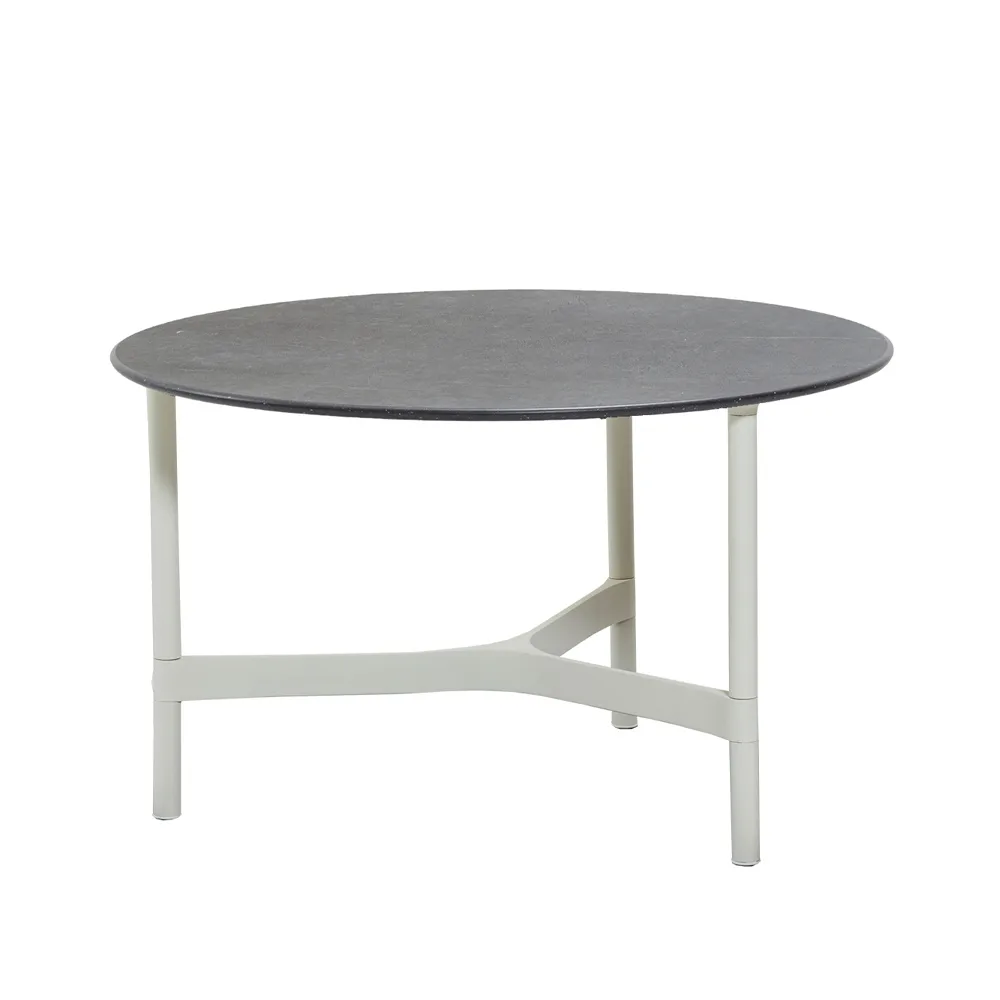 Twist coffee table medium Ø70 cm, Fossil black-white Cane-line