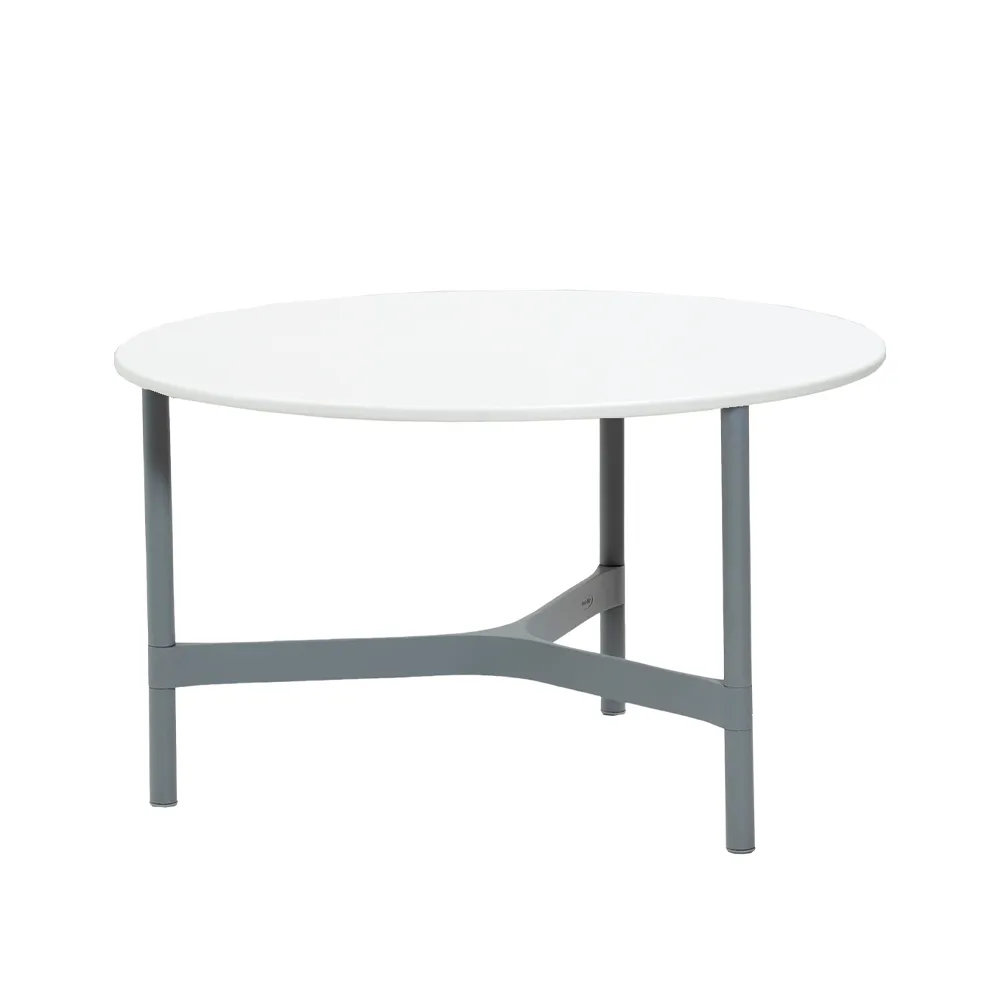 Twist coffee table medium Ø70 cm, White-light grey Cane-line