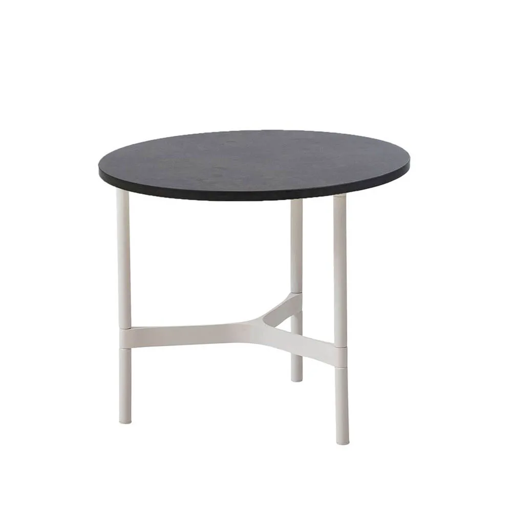 Twist coffee table small Ø45 cm, Dark grey-white Cane-line