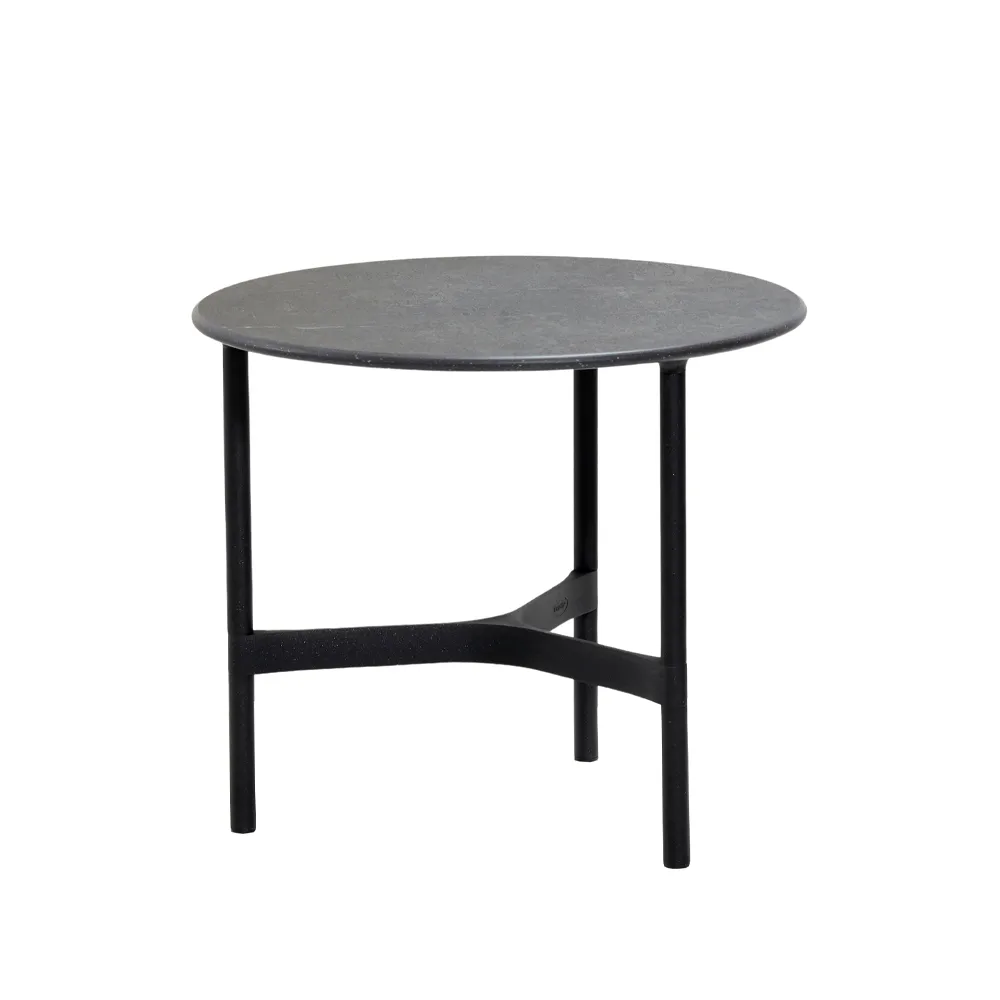 Twist coffee table small Ø45 cm, Fossil black-lava grey Cane-line