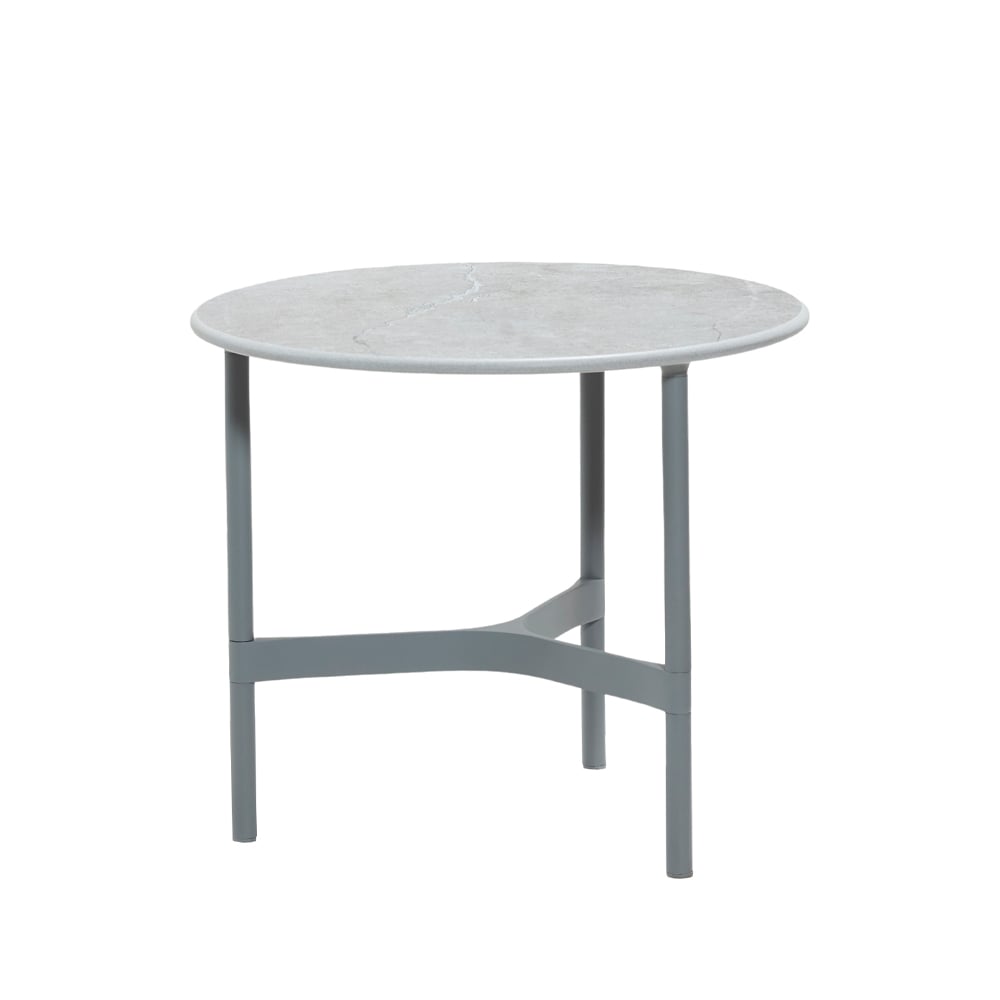 Cane-line Twist coffee table small o45 cm Fossil grey-light grey
