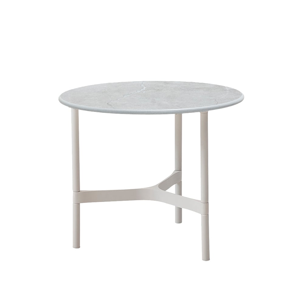 Cane-line Twist coffee table small o45 cm Fossil grey-white