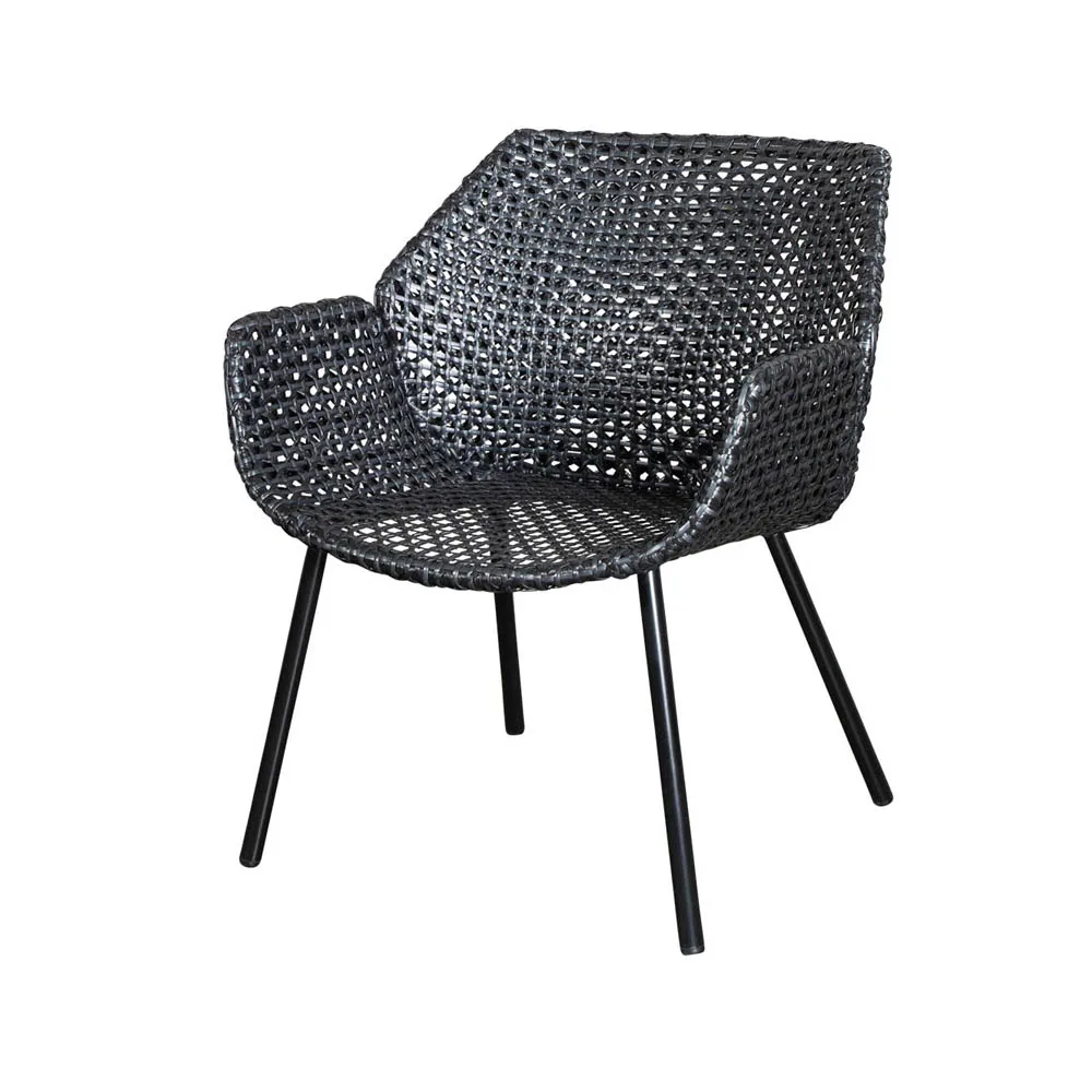 Cane-line Vibe lounge armchair Black/anthracite | Scandinavian Design | Garden chairs | Black