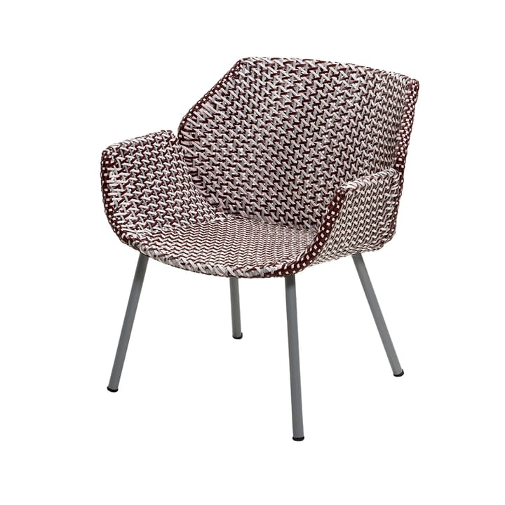 Vibe lounge armchair - Light grey/bordeaux/dusty rose - Cane-line