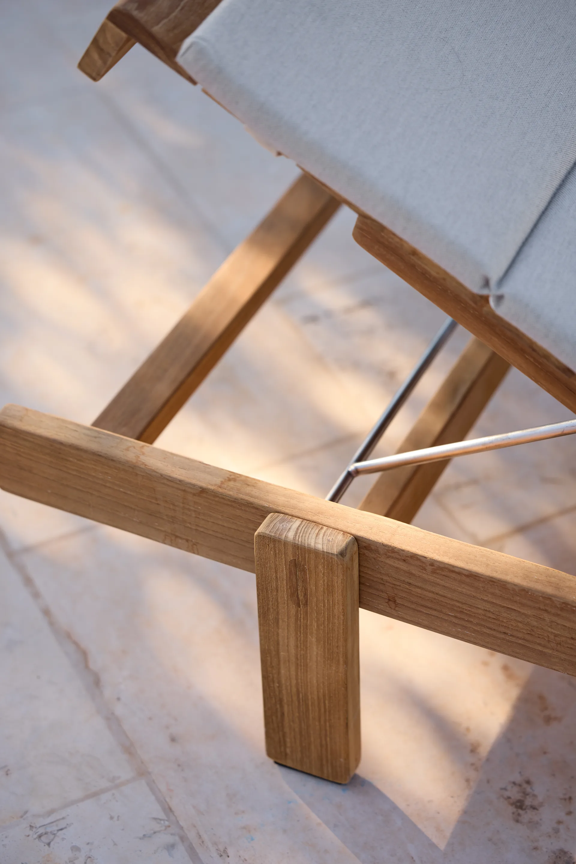 Vista sun lounger, Teak Cane-line