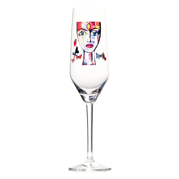 Butterfly Messenger champagne glass - 30 cl - Carolina Gynning