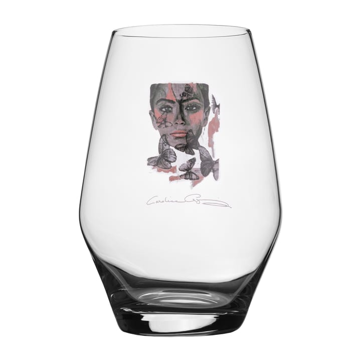 Butterfly Queen drinking glass - 35 cl - Carolina Gynning