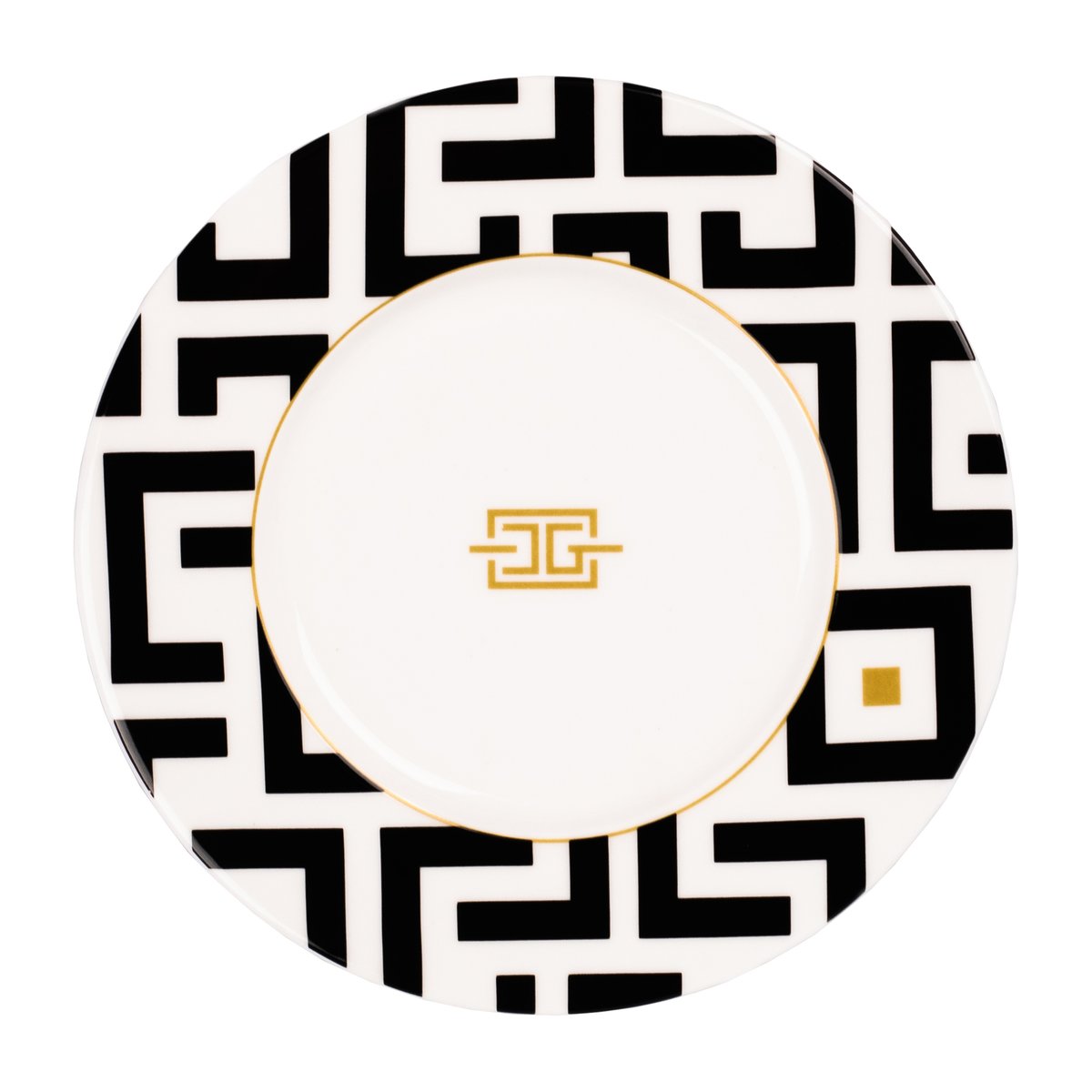 Carolina Gynning DECO plate Ø22.5 cm White-black