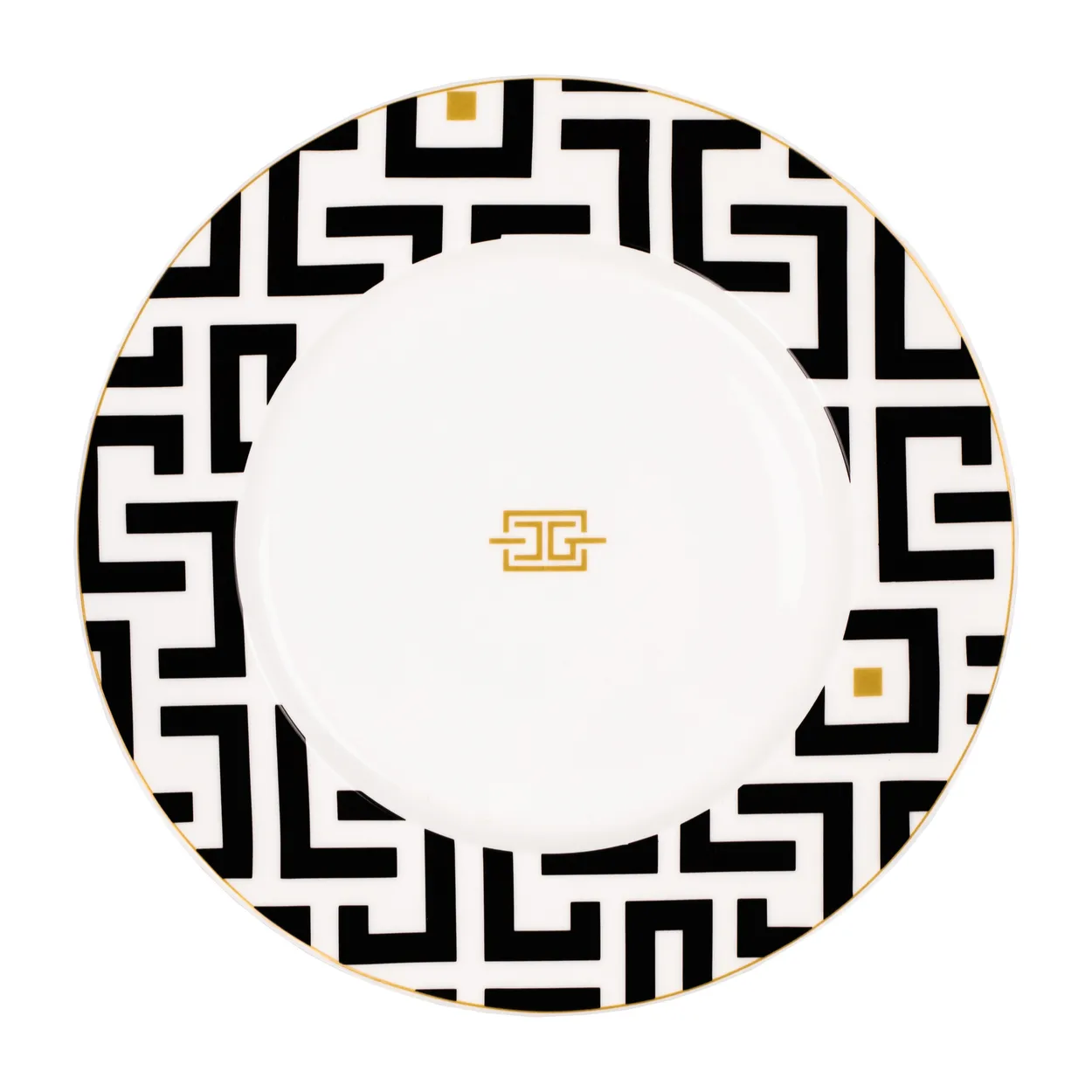 Carolina Gynning DECO plate Ø29 cm White-black | Scandinavian Design | Dinner plates | Black
