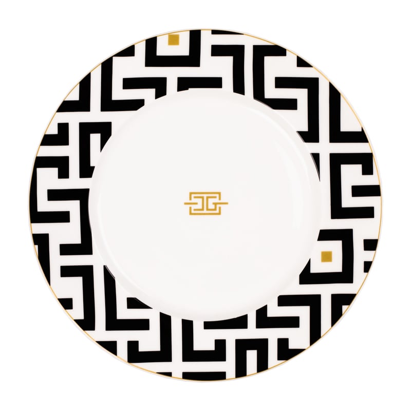 Carolina Gynning DECO plate Ø29 cm White-black