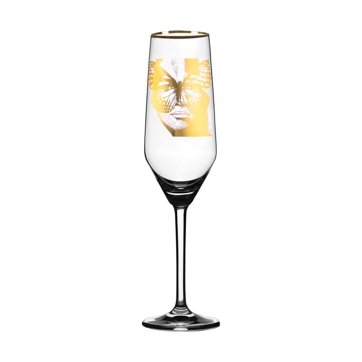 Golden Butterfly champagne glass 30 cl - Gold - Carolina Gynning