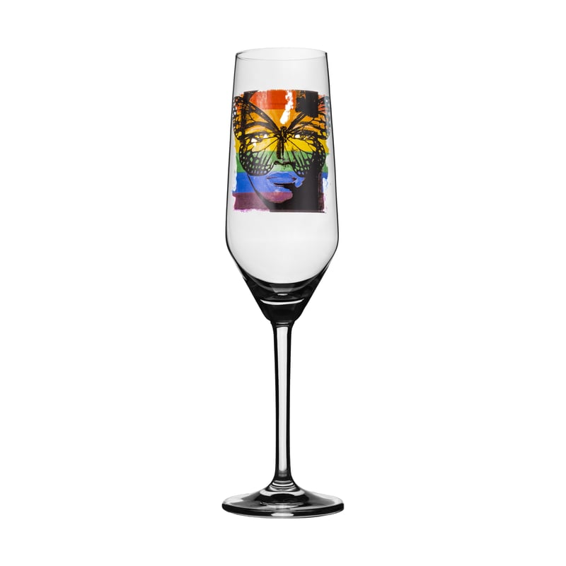 Carolina Gynning Golden Butterfly champagne glass 30 cl HBTQ