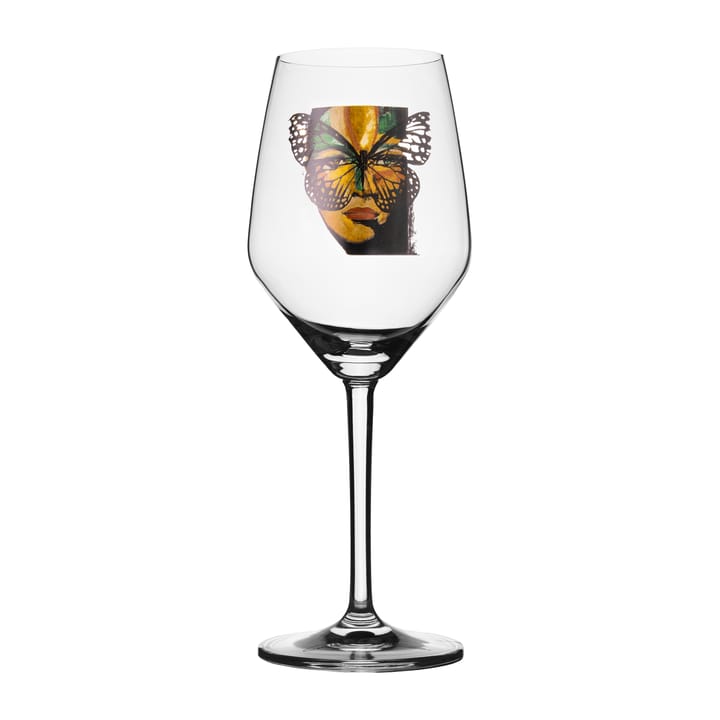 Golden Butterfly rose wine glass 40 cl - Clear - Carolina Gynning