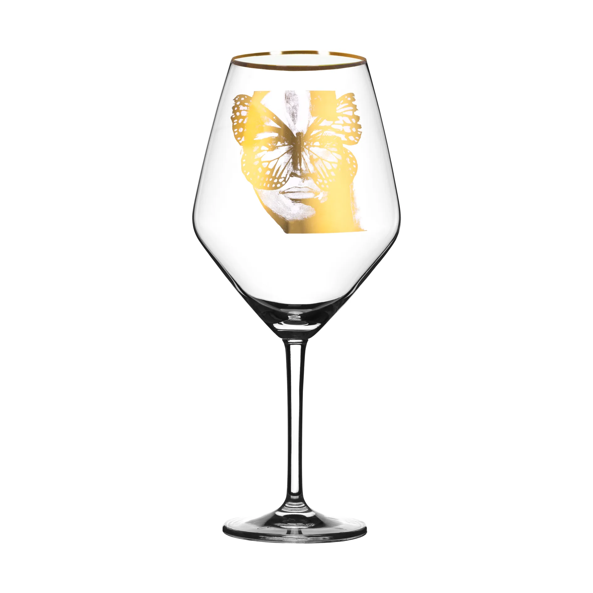 Golden Butterfly wine glass 75 cl, Gold Carolina Gynning