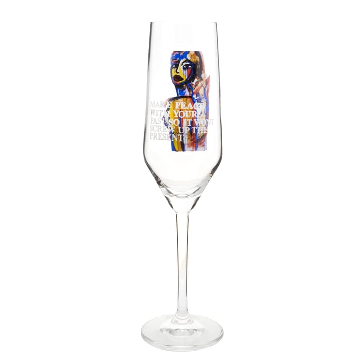 Make Peace champagne glass - 30 cl - Carolina Gynning