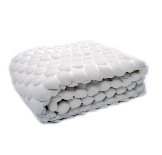Ceannis Egg Collection throw 170x130 cm White | Scandinavian Design | Wool blankets & throws | White