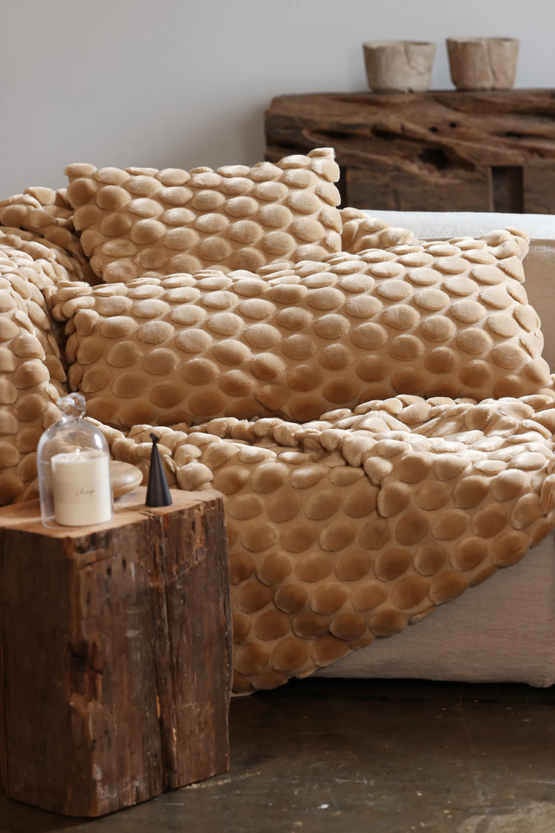 Egg Collection throw blanket 130x170 cm, Beige Ceannis