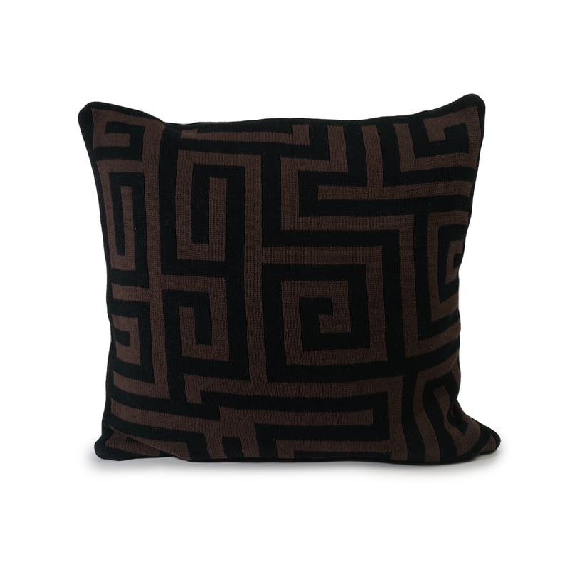 Ceannis Knitted Cushion cover 50x50 cm Brown-black