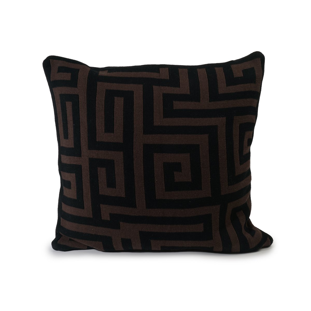Ceannis Knitted Cushion cover 50x50 cm Brown-black | Scandinavian Design | Cushion covers | Brown