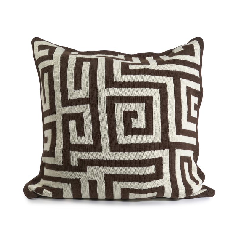 Ceannis Knitted Cushion cover 50x50 cm Dark brown