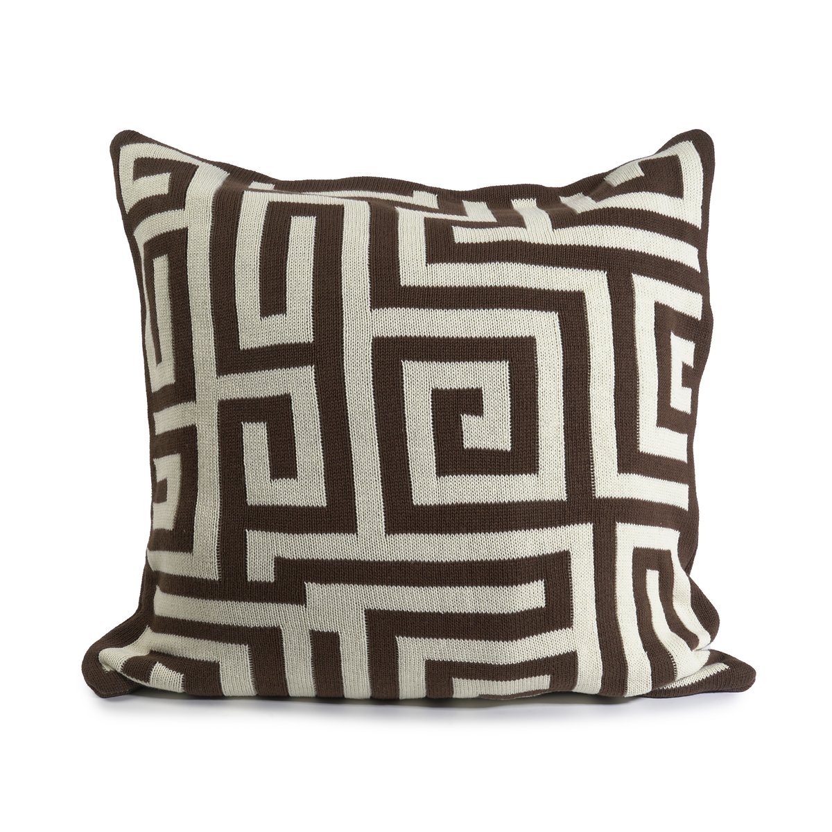 Ceannis Knitted Cushion cover 50x50 cm Dark brown