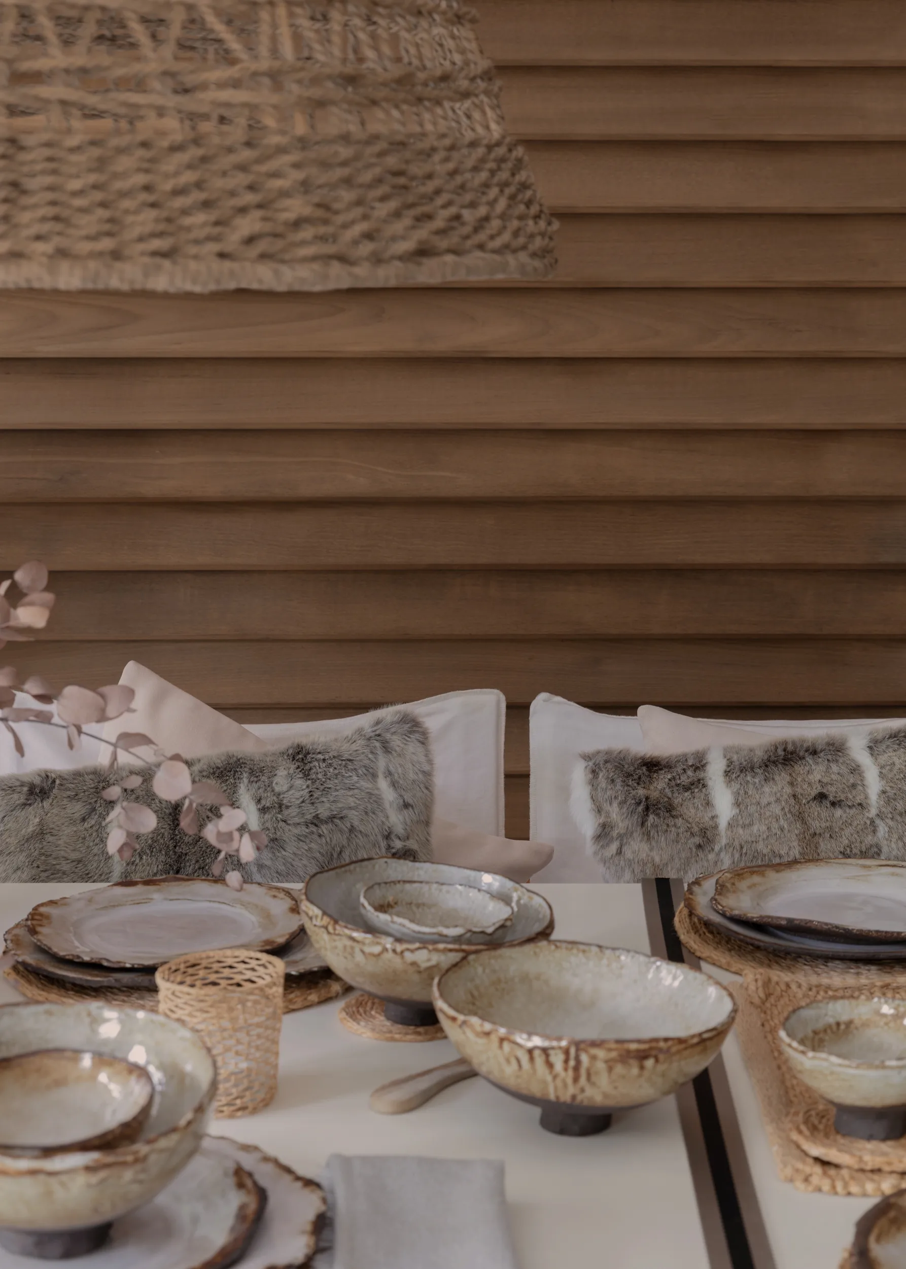 Spring Deer pillow cover 50x50 cm, Natural Ceannis