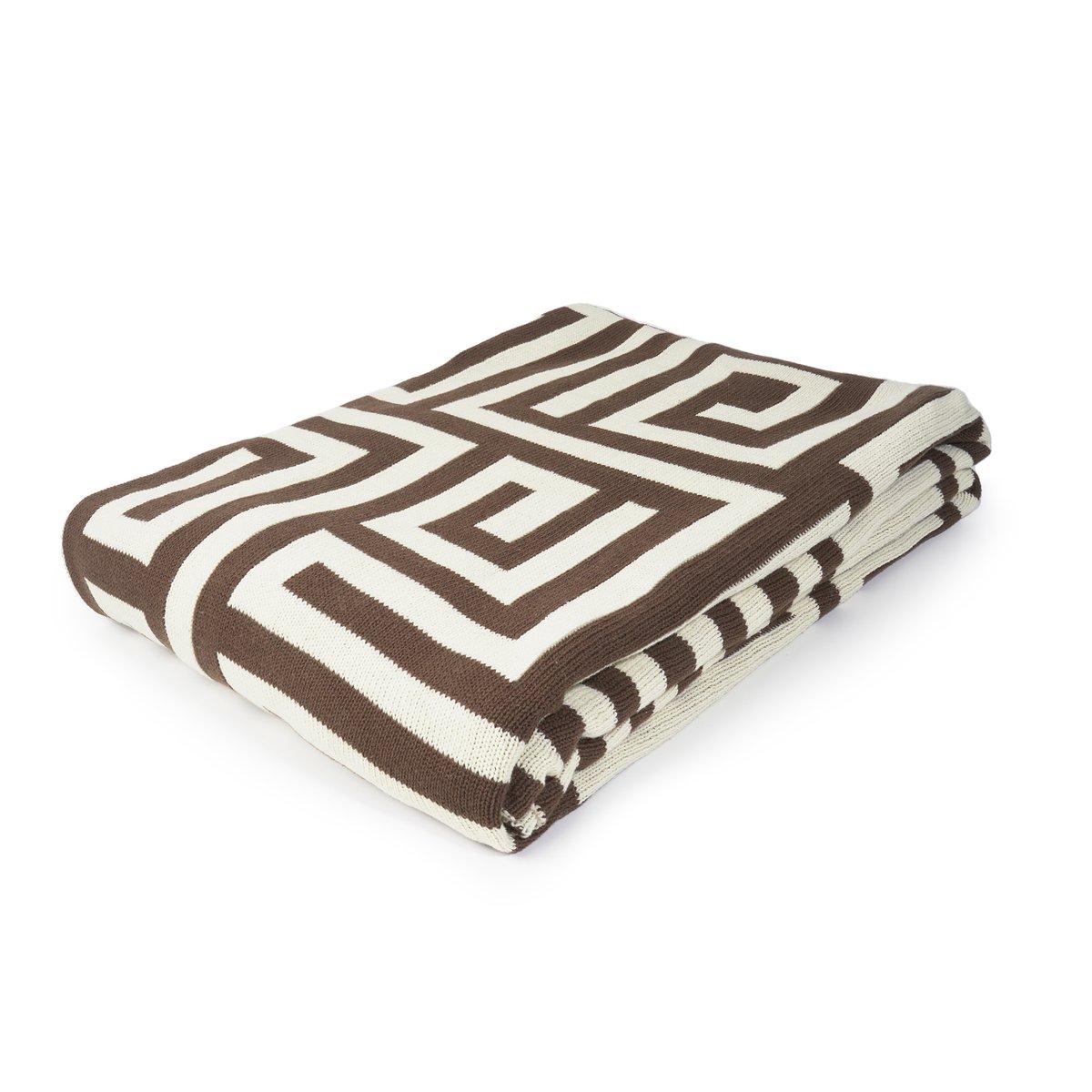 Ceannis Throw blanket knitted 160x130 cm Dark brown