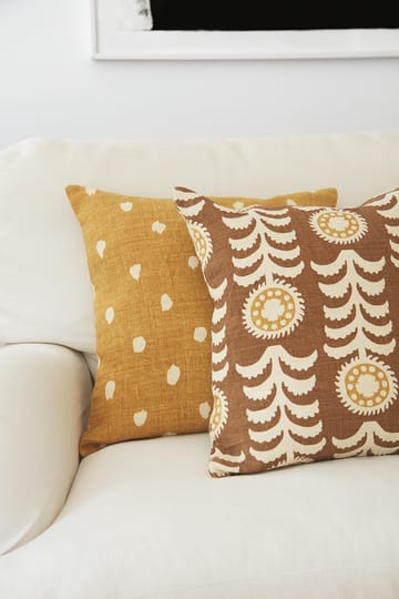 Alok cushion cover 50x50 cm - Taupe-spicy yellow - Chhatwal & Jonsson