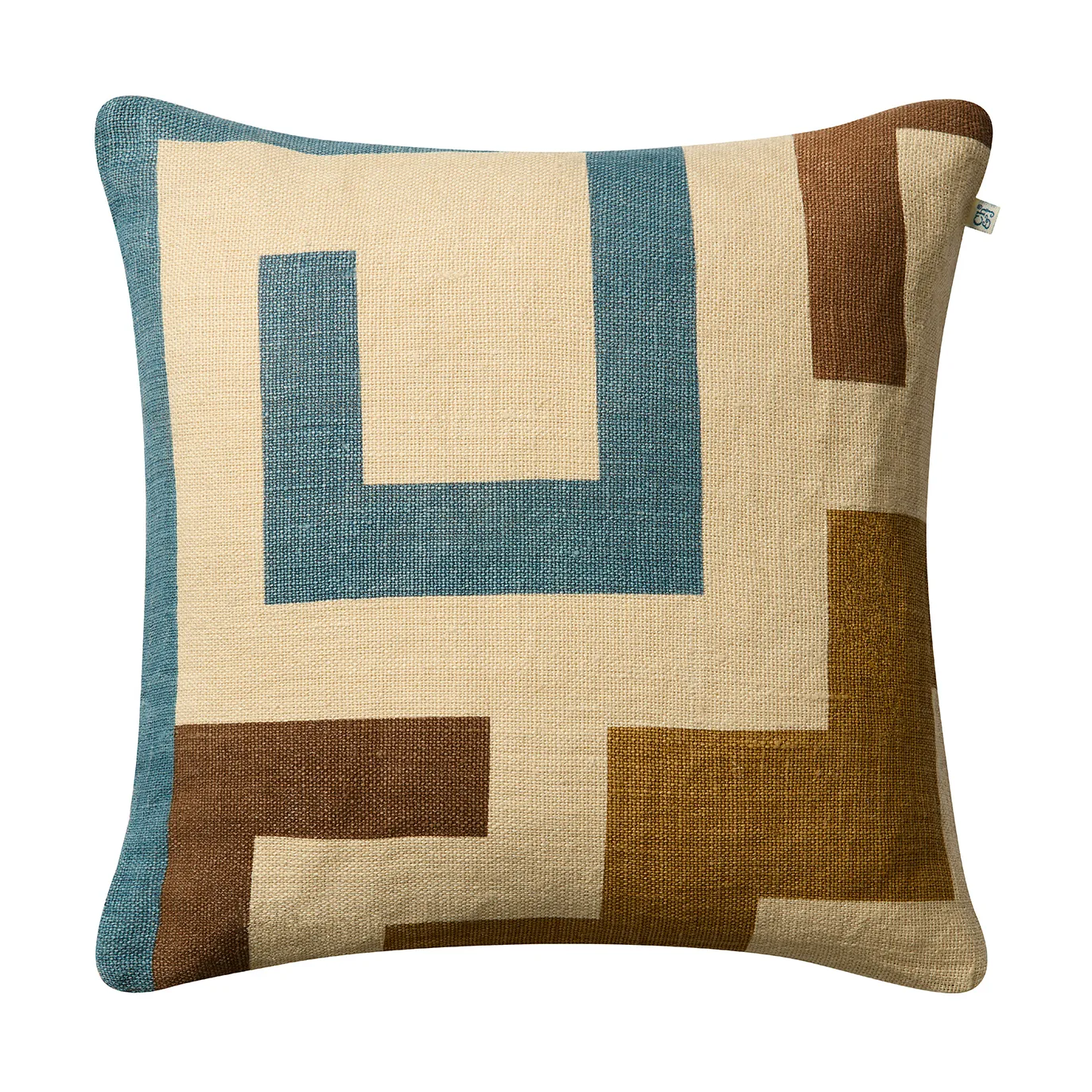 Aman cushion cover 50x50 cm, Heaven blue-taupe-khaki Chhatwal & Jonsson