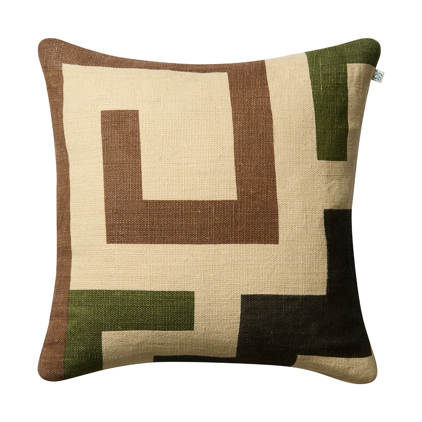 Aman cushion cover 50x50 cm, Taupe-cactus green-brown Chhatwal & Jonsson