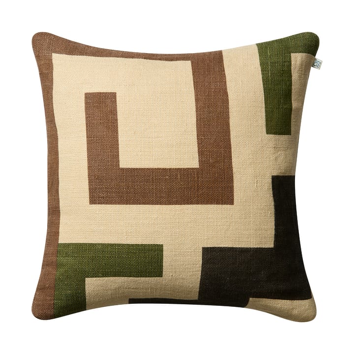 Aman cushion cover 50x50 cm - Taupe-cactus green-brown - Chhatwal & Jonsson