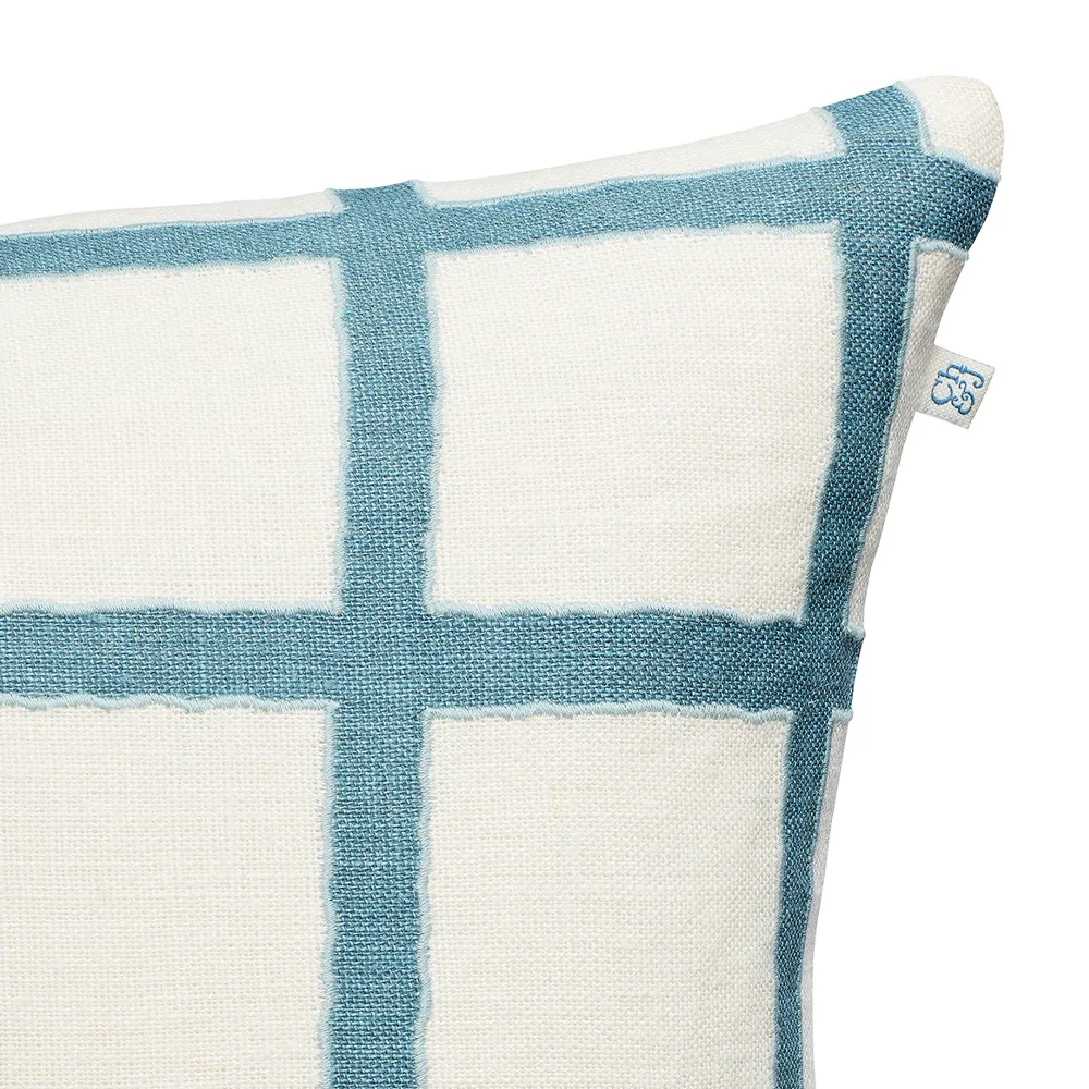 Amar cushion cover 50x50 cm, white-blue-aqua Chhatwal & Jonsson
