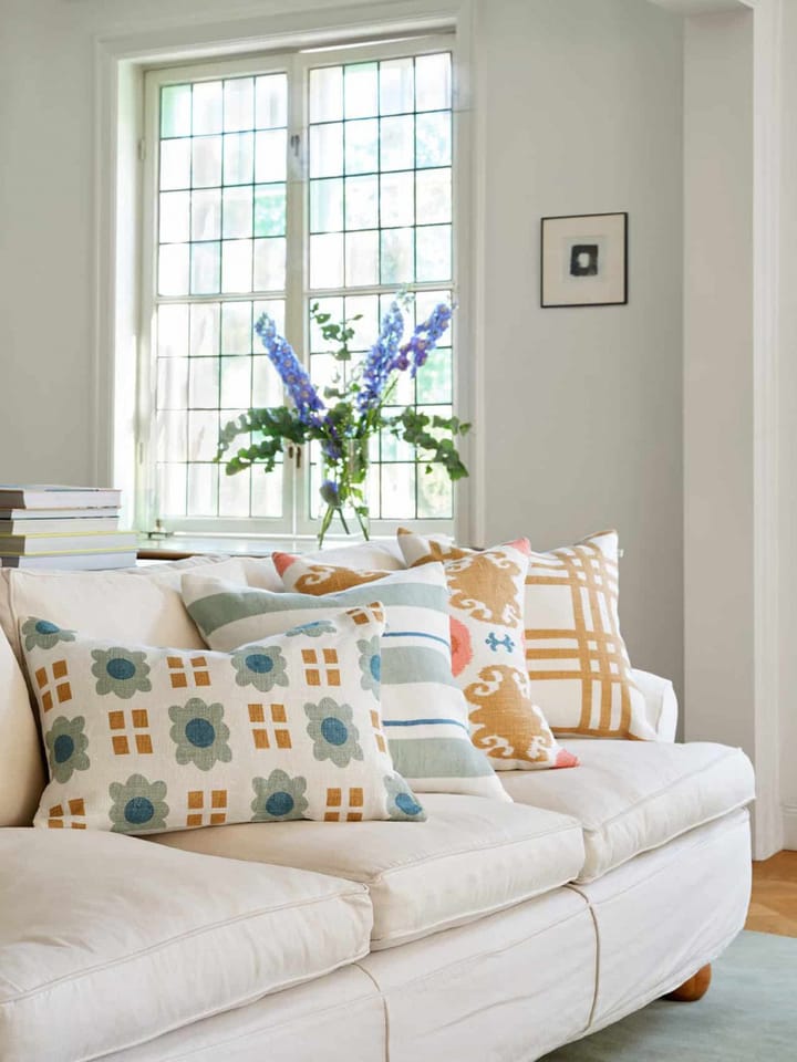 Assam cushion cover 50x50 cm, Aqua-heaven blue Chhatwal & Jonsson