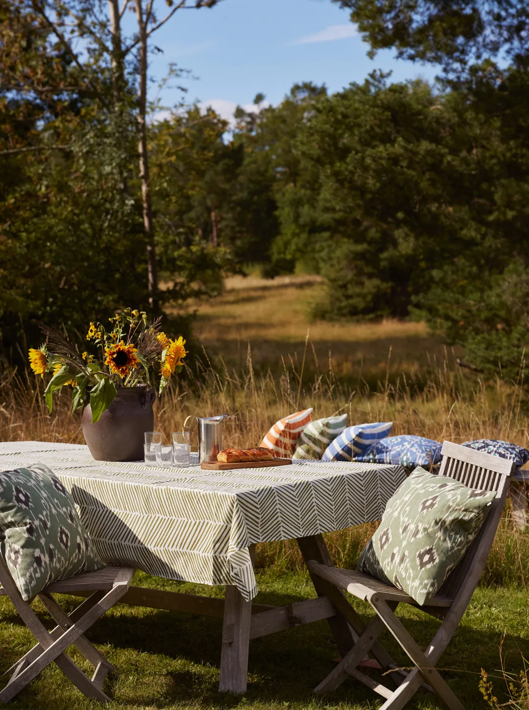 Block Stripe outdoor cushion 40x60 cm, Apricot orange-off white Chhatwal & Jonsson