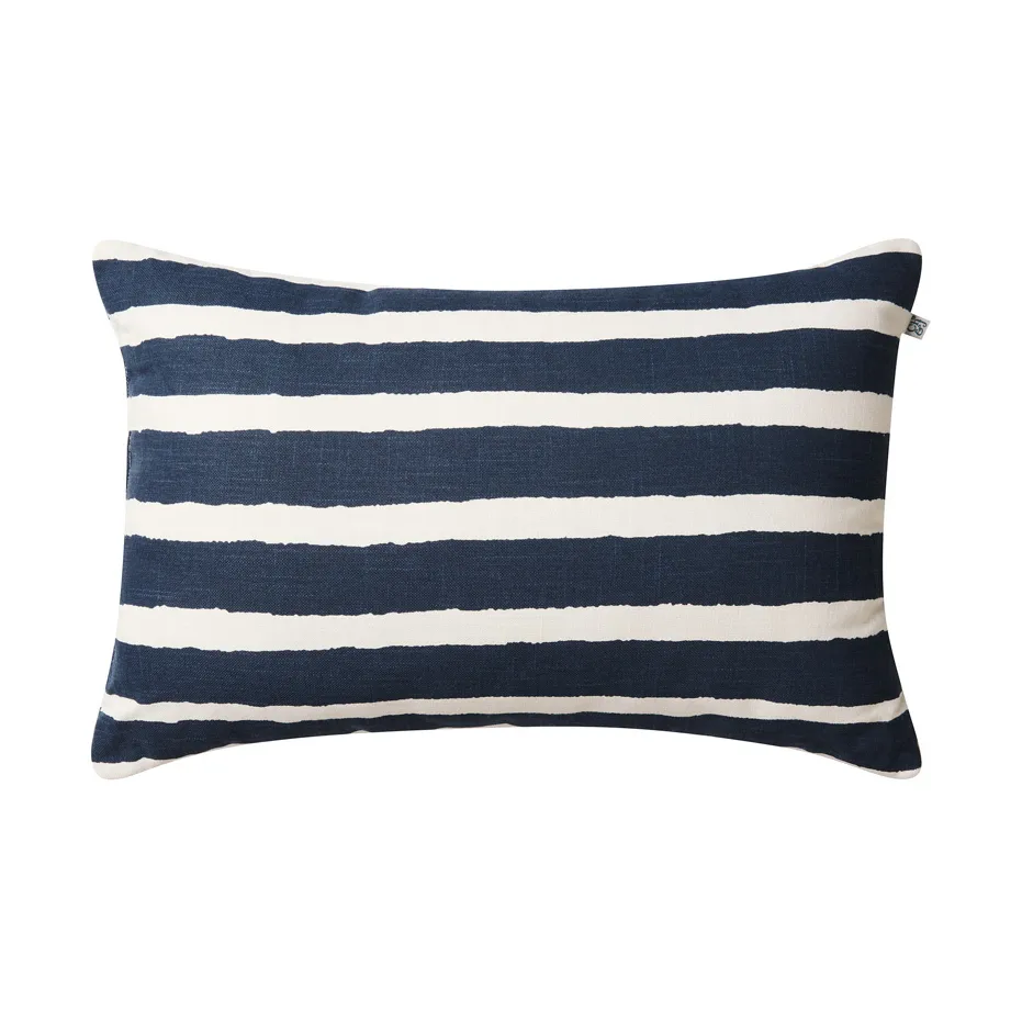 Chhatwal & Jonsson Block Stripe outdoor cushion 40x60 cm Blue-off white