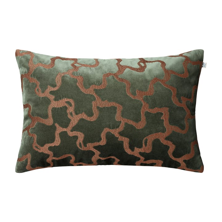 Chand pillowcase 40x60 cm - Forest green-cognac - Chhatwal & Jonsson