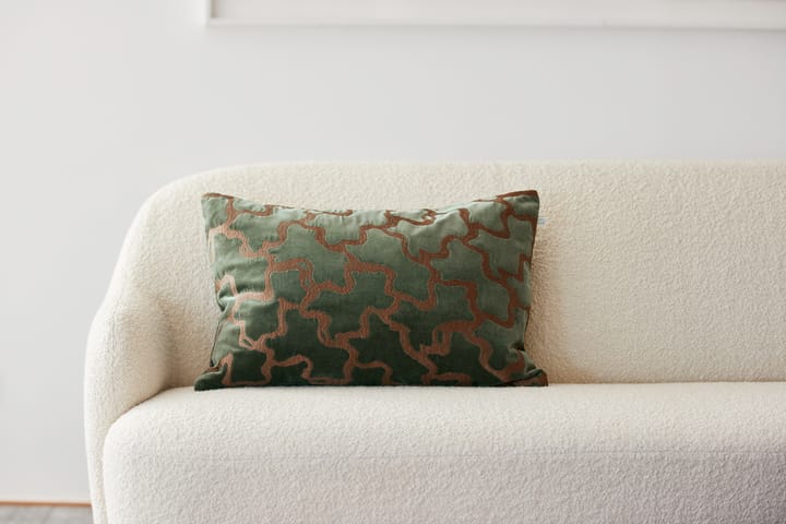 Chand pillowcase 40x60 cm - Forest green-cognac - Chhatwal & Jonsson