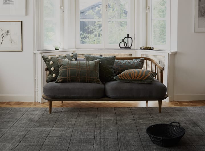 Chand pillowcase 40x60 cm, Forest green-cognac Chhatwal & Jonsson
