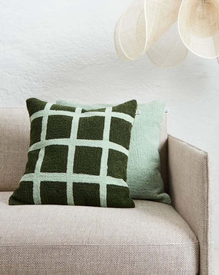 Check cushion cover 50x50 cm - Cactus Green-Aqua - Chhatwal & Jonsson